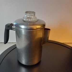 Vintage Flint 8 cup Percolator Coffee Pot Cottagecore Grandmacore Countrycore
